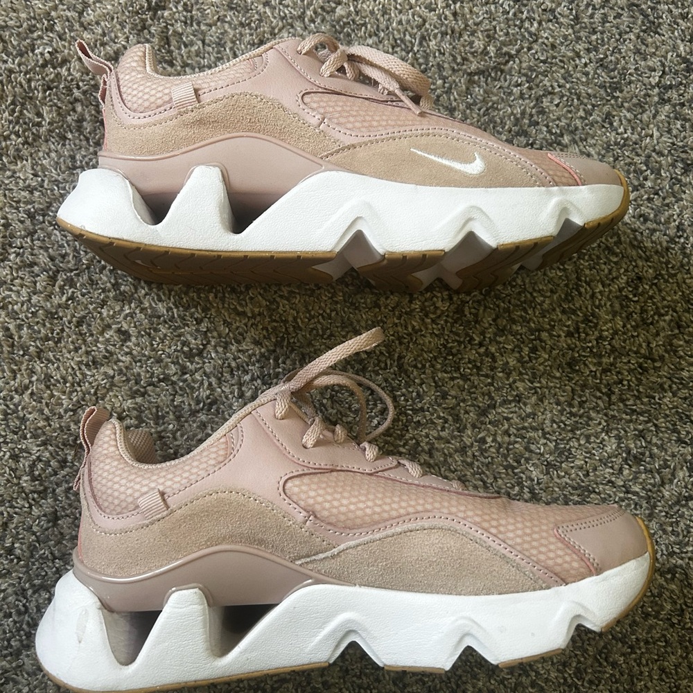 Nike Beige and White Chunky Sneakers